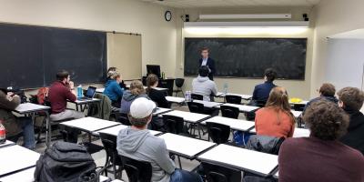 Johnson speaks to high school students