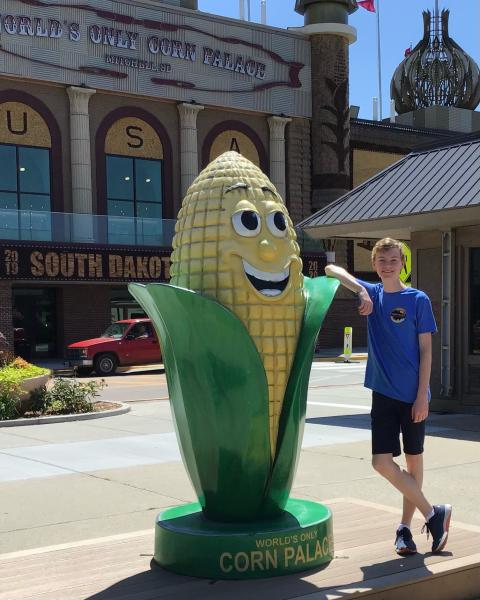 Max at the World's Only Corn Palace