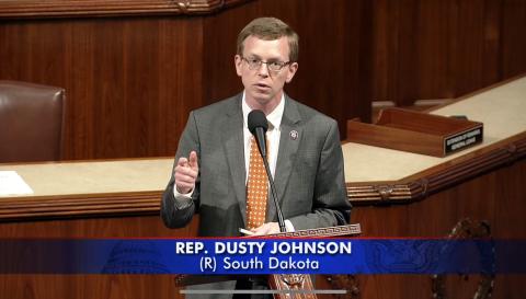Johnson Speaking on the Floor