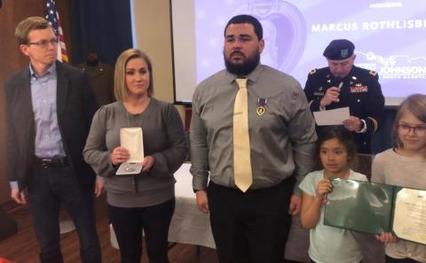 Purple Heart Ceremony Marcus Rothlisberger