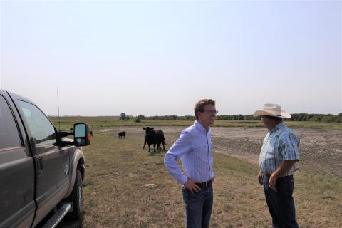 Johnson tours Rock Creek Livestock in Mitchell