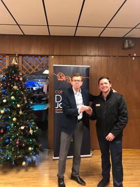 Rep. Johnson and David Forsythe at the Vietnam Veterans Pinning Ceremony