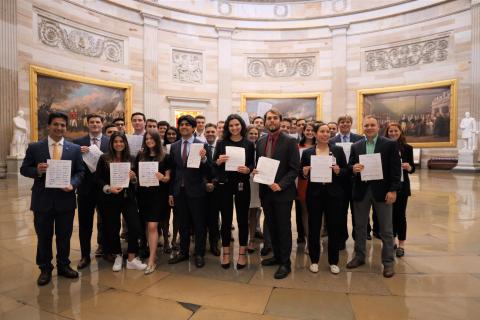 More than 120 interns, led by the Office of Congressman Dusty Johnson, requested Speaker Pelosi reopen the U.S. Capitol to visitors.  