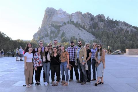 Congressman Dusty Johnson and Staff in front of Mount Rushmore