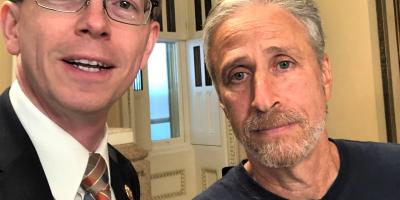 Jon Stewart thanked Rep. Johnson for his support of the September 11th Victim Compensation Fund